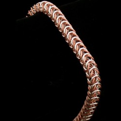 Copper and Silver Box Bracelet
